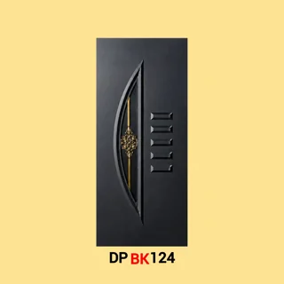 پانل دکوراتیو شیشه دار لمینیت مشکی مدل BK124