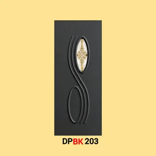 پانل دکوراتیو شیشه دار لمینیت مشکی مدل BK203