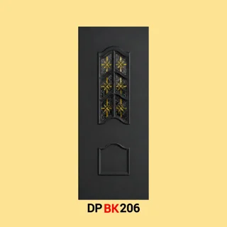 پانل دکوراتیو شیشه دار لمینیت مشکی مدل BK206