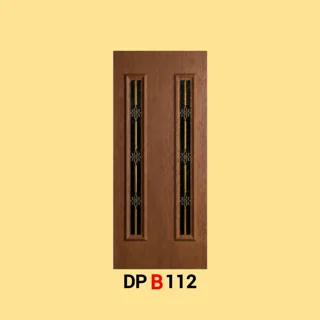 پانل دکوراتیو شیشه دار لمینیت قهوه ای مدل B112