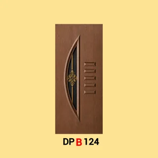 پانل دکوراتیو شیشه دار لمینیت قهوه ای مدل B124
